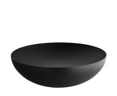 Alessi Double Ciotola, Acciaio Colorato con Resina Epossidica, Nero, 10 x 34 x 33