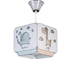 Dalber - Lampada da soffitto E-27, Zoo per bambini, Multicolore, 24 x 24 x 21.5