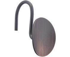 AmazonBasics - Ganci per tenda da doccia, a forma di foglia, in bronzo lucidato ad olio, 9 UnitÃ 