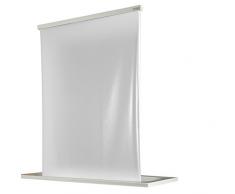 ECO-DuR 4024879000660 - Tenda a Rullo per Doccia, con Contenitore per Montaggio a soffitto, Non Stampata, 134 cm, Bianco