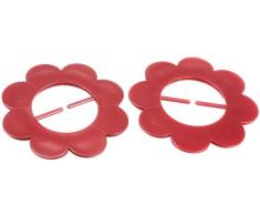 Ruco V513.1 - Set di 2 fermatenda decorativi Fiori, colore: Rosso