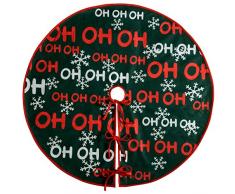 WeRChristmas - Albero di Natale gonna decorazione Ho Ho Ho, Tessuto, Multicolore, 105 cm, grande