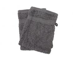 Set di 2 guanti da bagno TINTA UNITA Grigio 450 g/m2