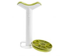 Vacu Vin 4-in-1 Pelaananas, Snocciolatore, Affettatrice in Scatola - Bianco/Verde
