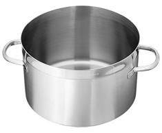 Paderno 11107-28 Casseruola Alta, Due Maniglie, in Acciaio Inox, 28 cm