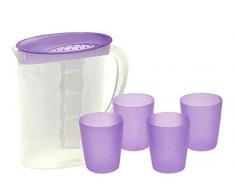 OKT Set brocca pp c/4 Bicchieri Purple