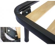 DOLCI SOGNI Gambe Piedi Letto, Acciaio, Nero