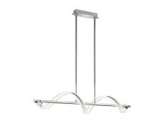 Trio Sydney Lampada a Sospensione, LED, Cromata, Dimmerabile 20 W, Cromo