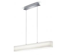 Trio Lugano Lampada a Sospensione LED, Diffusore Integriert, 18 W, Cromo, 8.5 x 100 x 150 cm