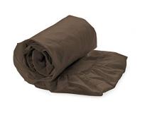 NHL Lenzuolo con Angoli in Percalle di Cotone 100% per lunotto Posteriore 90 x 200 + 35 cm. Chocolate Brown