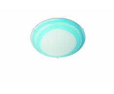 Philips Lighting 301733510 Trudy Plafoniera in Vetro, Decoro Righe, Blu