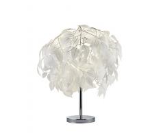 Reality Leuchten Reality R50461001 Leavy Lampada da Tavolo, 45x4x60 cm, Bianco E27, 45x4x60Â cm