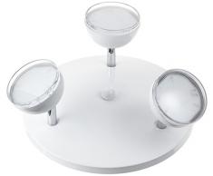Trio Leuchten Trio 872830301 Bolou Faretto LED, 3x3.8 Watt, Bianco, 25 cm 3.8 W, Unica