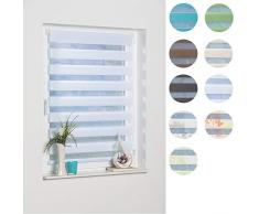 K-home, Tenda a Doppio Rullo, Fissaggio a Clip Senza Viti, Tessuto, Bianco, 75 x 150 cm