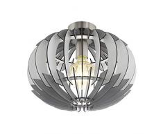 Eglo OLMERO plafoniera, Grigio, Bianco Nickel Opaco
