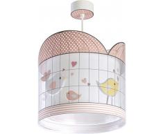 Dalber - Lampada da soffitto E-27, Piccoli uccelli, Multicolore, 26 x 26 x 25
