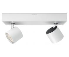 Philips Lighting Star Lampada Faretti LED Integrato Orientabili Luce Dimmerabile, Alluminio, 2 x 4.5 W