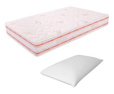 MiaSuite MATERASSO PIAZZA E MEZZA MEMORY FOAM 6 CM 120X200 ALTO 25 CM + CUSCINO MEMORY FOAM ALTO 13 CM RELAX ORTOPEDICO