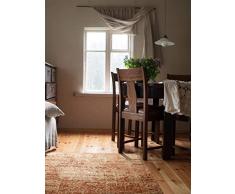 benuta - Tappeto Piatto Frencie Woodland, Facile da Pulire, per corridoio e Altri Ambienti, Fibra Sintetica, Marrone, 120 x 180 cm