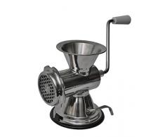 Moha - Tritacarne a manovella in Acciaio Inox, Colore: Argento