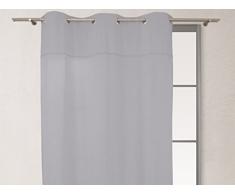 Soleil docre 031700 Tenda con occhielli in puro cotone DENTELLE grigio, 135x250 cm