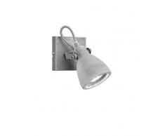 Trio Leuchten Trio 802500178 Concrete Faretto, 1x42 Watt, Calcestruzzo, 10x15x18 cm, 15 x 10 x 18 cm