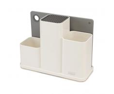 Set composto da portaposate e tagliere Joseph Joseph Counterstore, plastica, White, 13 x 30.8 x 22.7 cm