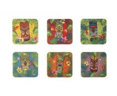 Excelsa Tiki Set 6 Sottobicchieri, Poliestere