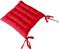 Enjoy Home - Cuscino per Sedia, in Cotone piquÃ©, 38 x 38 cm, 100% Cotone, Rosso, 40 x 40