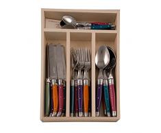 LAGUIOLE - Set di Posate da 24 Pezzi, Multicolore
