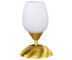 Wofi Flame 814101320500 - Lampada da tavolo a 1 luce, altezza 21 cm, in ottone opaco