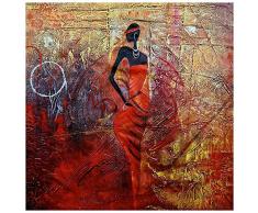 LegendArte Olio su Tela - Quadro su Tela Dipinto a Mano - Fiera Esibizione, cm. 50x60 - Quadro Moderno Soggiorno