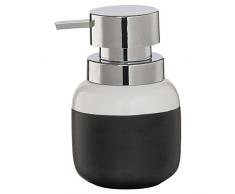 Sealskin Sphere Dispenser per Sapone Liquido, Porcellana, Nero, 14,3 x 10 x 10 cm