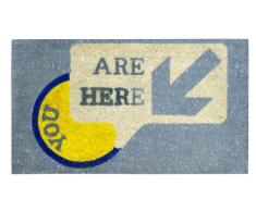 Jute & Co. Zerbino in Cocco con Fondo Antiscivolo, Misura 45x75 cm