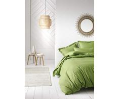 TODAY Copripiumino Matrimoniale in Cotone, 240 x 220 cm, Colore Verde Bambu, bambù, 240 x 220