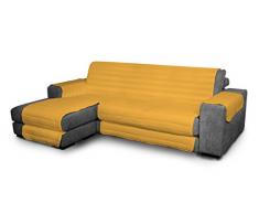 Elegant Copridivano con penisola, Giallo, 240 cm, microfibra anallergica