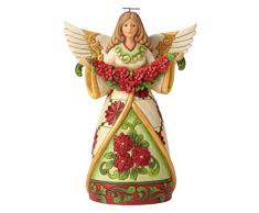 Jim Shore Heartwood Creek Angelo con Ghirlanda Stella di Natale, 24 cm