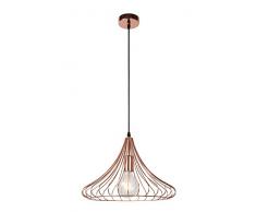 Lucide 02402/40/17 Lampadario da soffitto, in ferro e rame, classe energetica da A a E, 60Â W, E27, diametro 39,5Â x 156Â cm