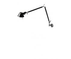 Artemide Tolomeo Lampada Micro Parete, Nero, A010930+A025150