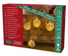 Konstsmide catena luminosa decorativa a LED, Grigio carta lanterne, 12Â diodi a luce bianca calda, 24Â V trasformatore interno, cavo trasparente 3191Â âÂ 303