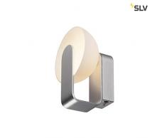 SLV Brenda, lampada da parete, LED, Alluminio/Vetro Satinato, 12Â W, Bianco/Argento, 24.1Â x 17Â x 14.2Â cm