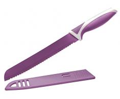Eliplast Linea Cucina Coltello per Pane, Acciaio Inossidabile, Violetto, 32.5x2x3.5 cm