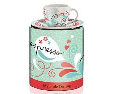 Ritzenhoff My Little Darling Espresso tazza di Claudia Schultes (Ciao), in porcellana, 80Â ML, CON PIATTINO
