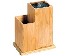 Kesper 58025Â Blocco portacoltelli in bambÃ¹, Marrone, 10Â x 10Â x 23Â cm
