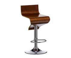 Premiere Housewares 2402284 Sgabello Altezza Regolabile, in Legno di Noce e Base Cromo, 73-94x35x41 cm