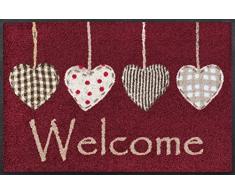 Wash + Dry - Tappeto Cottage Hearts Red 50x75, Rosso