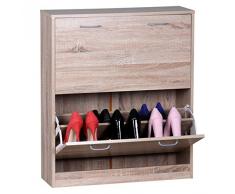Wohnling banca a 2 ali 87 cm, Scarpiera Sonoma
