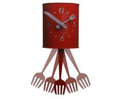 PERAGA Orologio da Parete Barattolino con Pendolo, Rosso