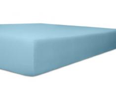 Kneer, Lenzuolo con angoli in Jersey per letto singolo, Blu (Blau), 180/200 cm x 200/200 cm