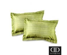Dreams n Drapes Set Copripiumino Singolo, Colore Verde botanico, con 1 Federa -, Green, Oxford Pillowcases (Pair)